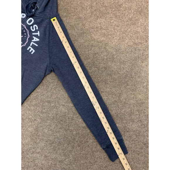 Vintage Aeropostale Hoodie Womens M NY 87 Spell-Out Logo Raglan Fleece Zip-Up - Picture 8 of 11